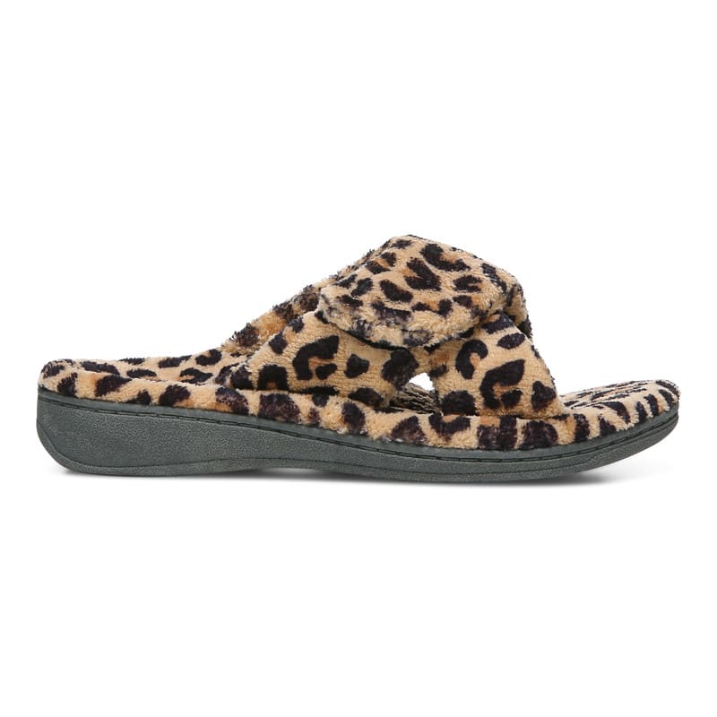 Vionic Relax Supportive Slipper Leopard