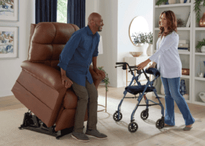 Lift Chair with Stand Assist Rollator Feature