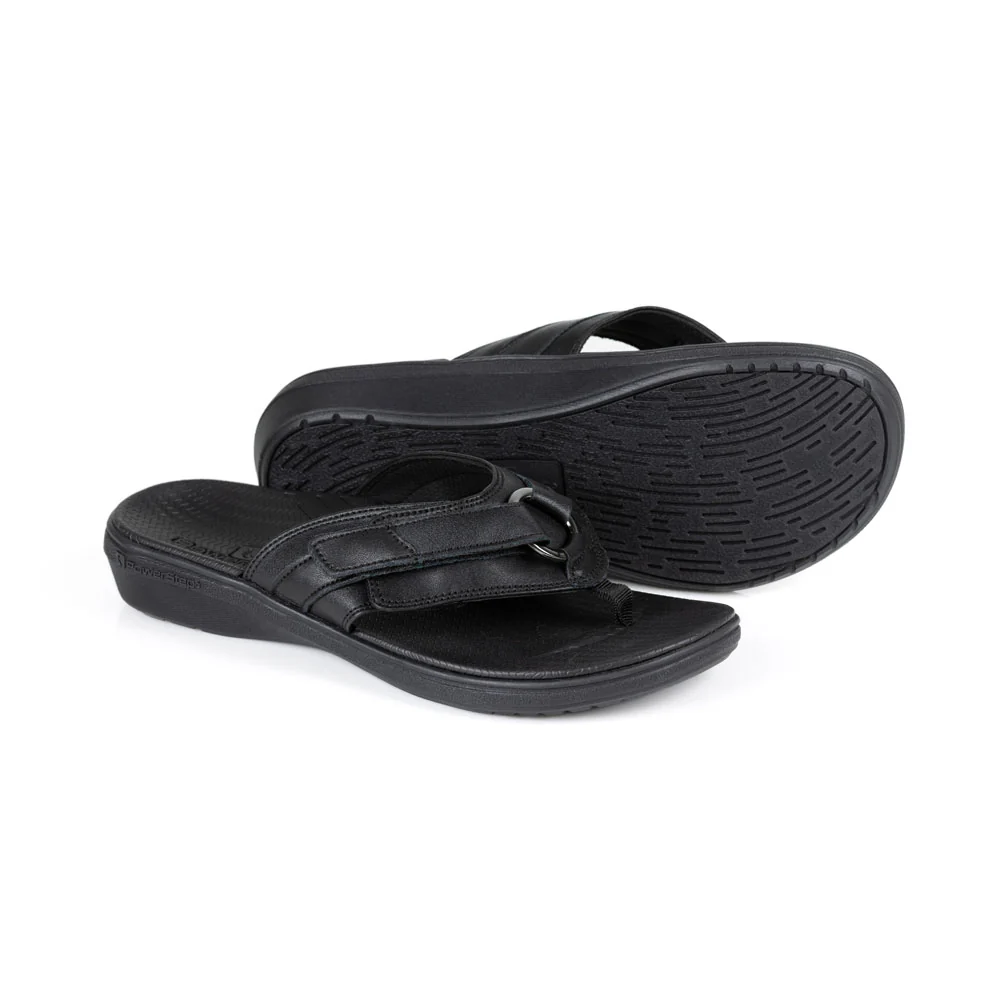 Women's Powerstep Fashion Sandal Black - Image 6